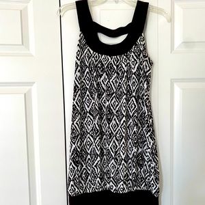 Brown and cream tank mini dress